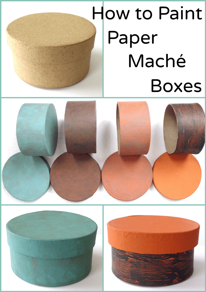 How to Paint Paper Maché Boxes: 4 examples! - Garden Sanity by Pet